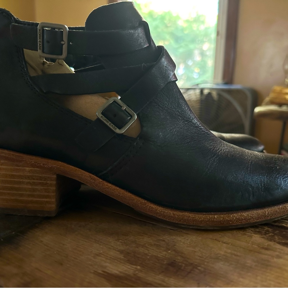 Kork-Ease 9.5 Black Leather ‘Jardin’ Booties